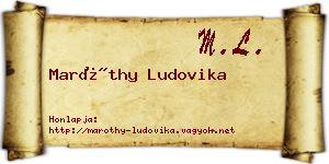 Maróthy Ludovika névjegykártya
